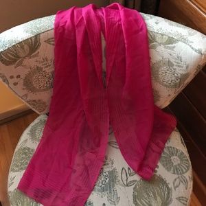 Bright Pink Sheer Scarf - Made in Italy
